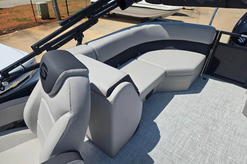 Slide: The Image of Luxurious seating on 2026 Dockside 22DQ275 boat with modern upholstery and spacious layout. - 10