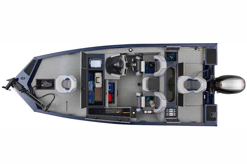 Slide: The Image of Manufacturer Provided Image: 2018 G3 Sportsman 18 fishing boat interior layout with seating and storage compartments. - 11