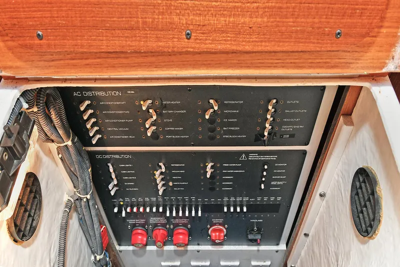 Slide: The Image of Electrical control panel on a 2008 Tiara Yachts 4200 Open boat. - 34