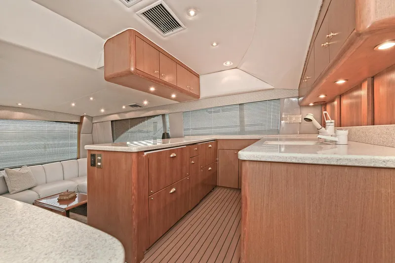 Slide: The Image of Interior of 2001 Ocean Yachts 52 Super Sport, luxurious design. - 33