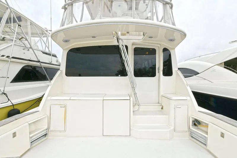 Slide: The Image of Rear view of a 2001 Ocean Yachts 52 Super Sport yacht. - 9