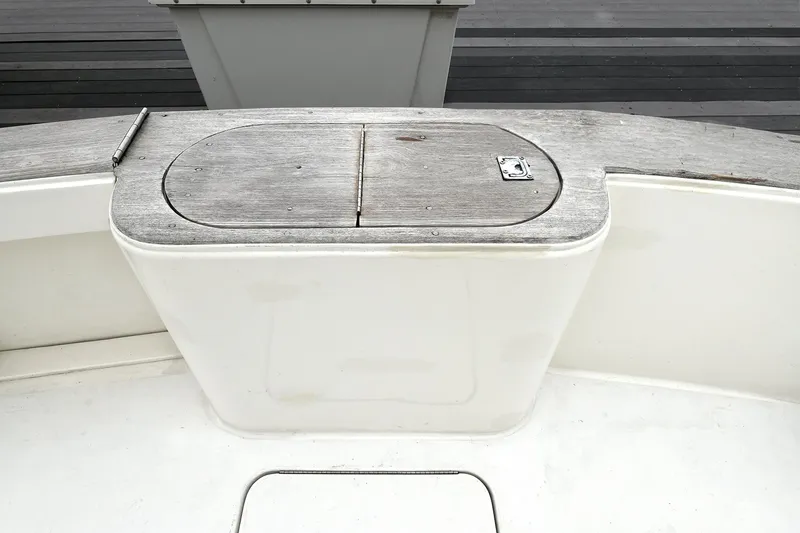 Slide: The Image of Close-up of Ocean Yachts 52 Super Sport 2001 deck area. - 14