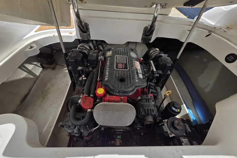 Slide: The Image of Engine compartment of a 2006 Cobalt 272 boat with Volvo Penta engine. - 24
