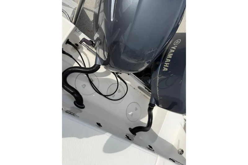 Slide: The Image of 2017 Robalo R242 Center Console with Yamaha outboard engine, detailed view. - 60