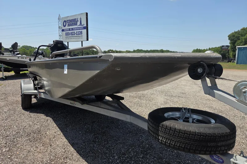 Slide: The Image of 2024 Gator Tail Extreme series boat on trailer at O'Connell Marine dealership. - 4