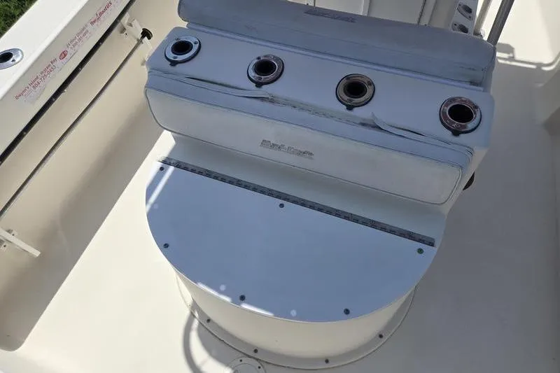 Slide: The Image of May-Craft 2000CC boat interior with seating and rod holders, 2000 model. - 13