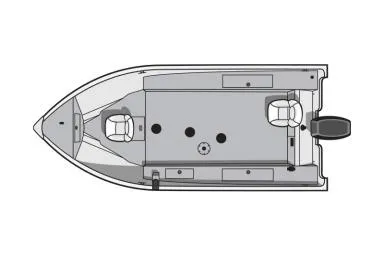 Slide: The Image of Manufacturer Provided Image: Top-down view of Smoker Craft Freedom 160 TL boat, 2025 model. - 12