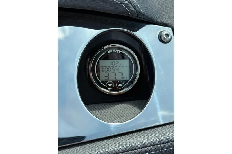 Slide: The Image of Depth gauge on 2020 Monterey 298SS Super Sport boat dashboard. - 12