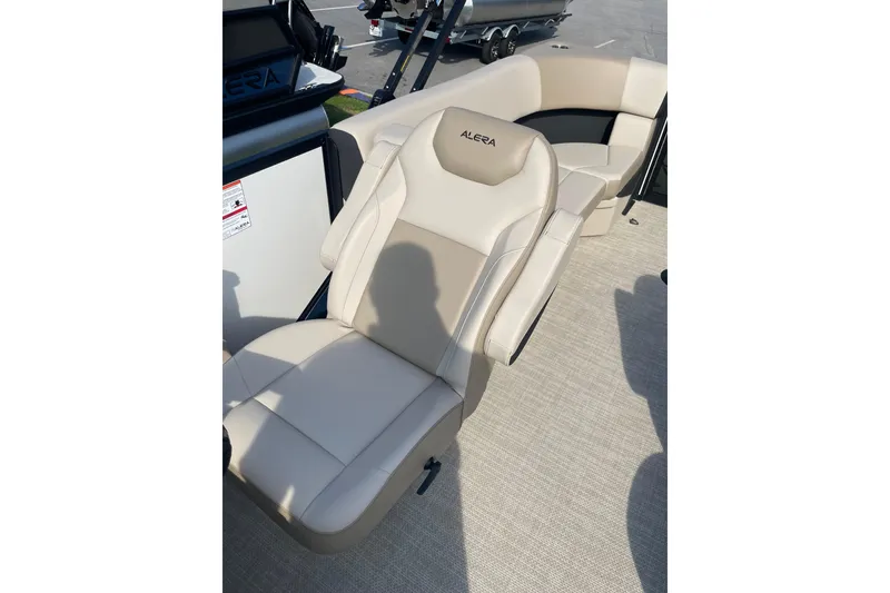Slide: The Image of Luxurious beige seating on 2026 Alera A22 boat, showcasing comfort and style. - 8