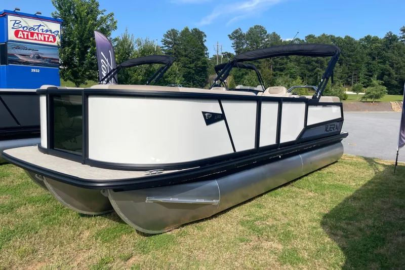 The Image of 2026 Alera A22 pontoon boat displayed outdoors at Boating Atlanta. - 0