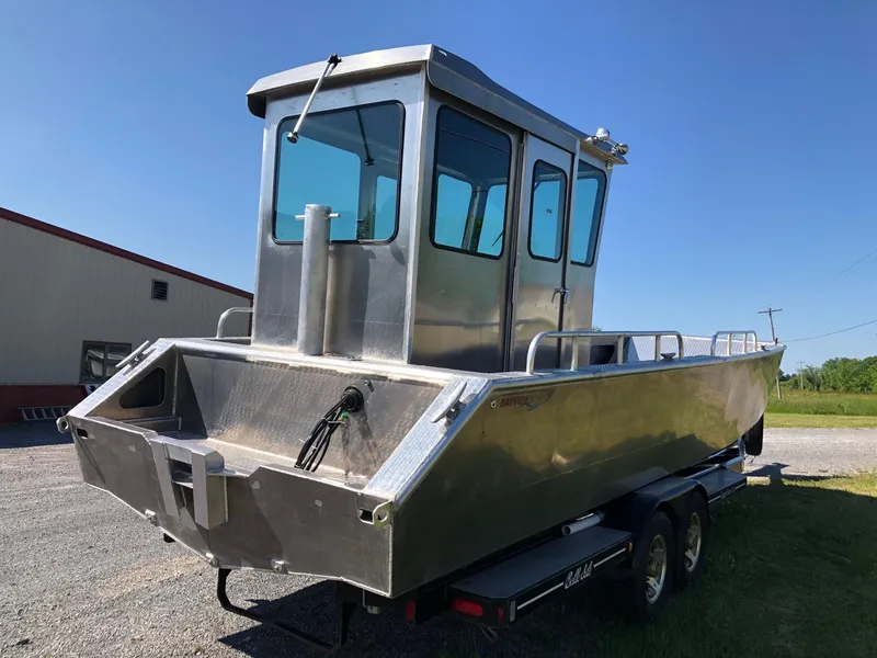 Slide: The Image of 2026 Workboat Bayview Boats Landing Craft with a sturdy aluminum hull on a trailer. - 4