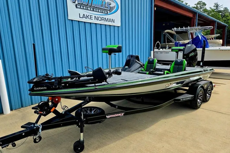 Slide: The Image of 2027 Phoenix 721 ZXL fishing boat at Foothills Marine Center, Lake Norman. - 2