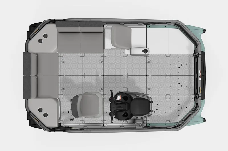 Slide: The Image of Top view of 2026 Sea-Doo Switch Sport Compact boat interior layout. - 4