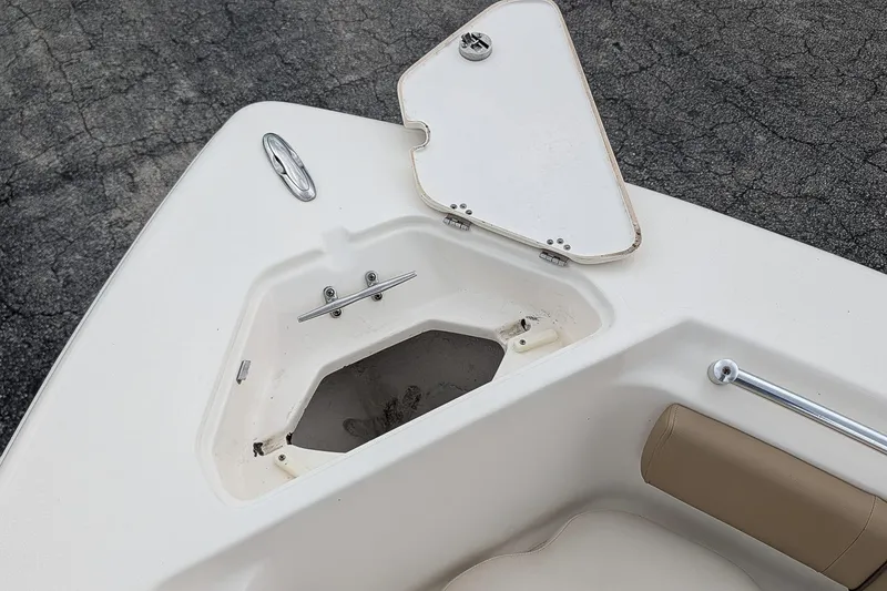 Slide: The Image of Open storage compartment on 2019 Key West 239 FS boat deck. - 18