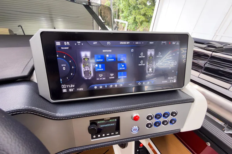 Slide: The Image of Dashboard of 2026 Montara Surf Boss EVO - SL 25' with advanced touchscreen controls. - 15