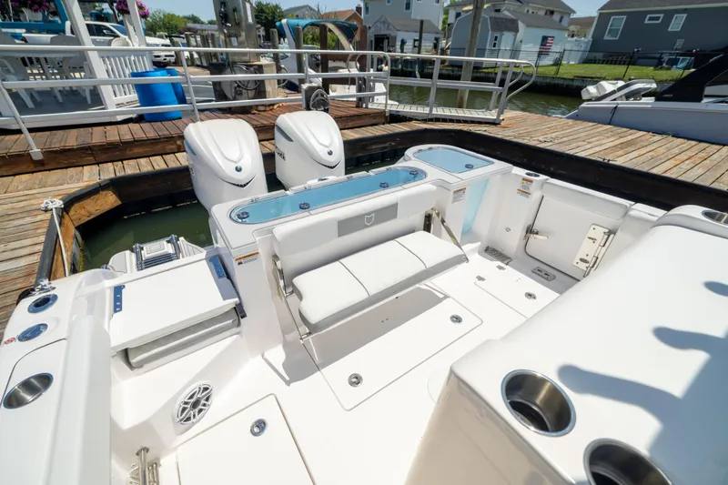 Slide: The Image of The image shows the cockpit of a Sea Fox 328 Commander with dual engines and a seating area. - 12