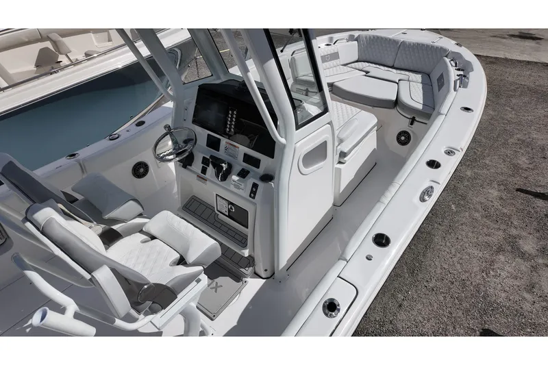 Slide: The Image of 2026 Sea Fox 268 Commander boat interior with helm, seating, and modern controls. - 5