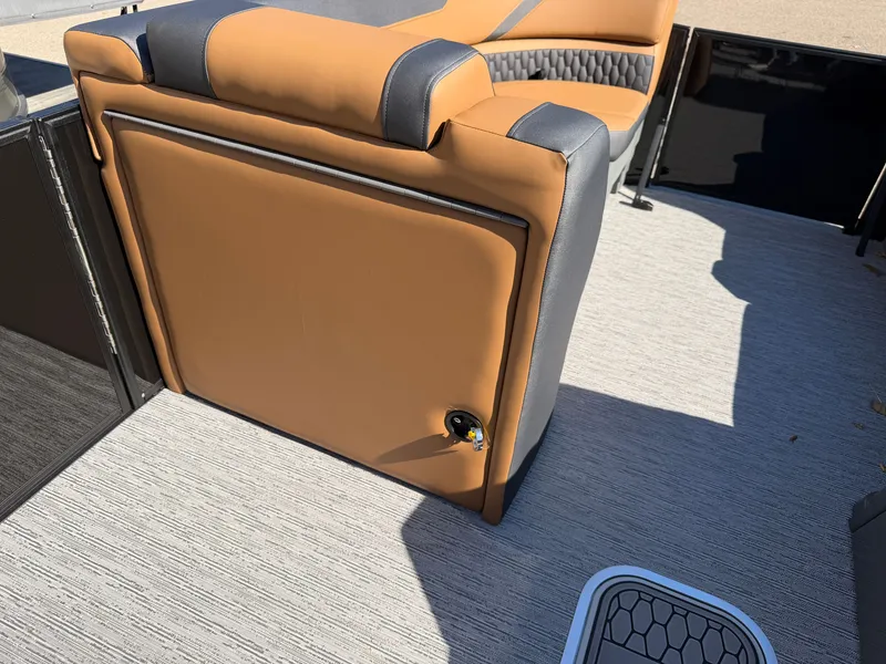 Slide: The Image of The image shows the stylish interior of a 2027 Sylvan X1 LZ DH with elegant seating. - 13