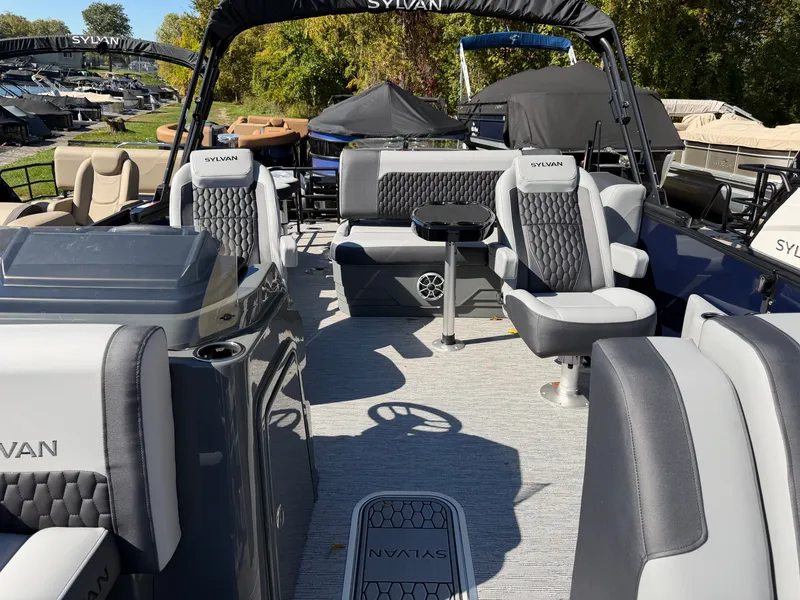 Slide: The Image of Sylvan X5 DLZ DH BAR 2027: Spacious deck with luxurious seating and table, perfect for leisure activities. - 10