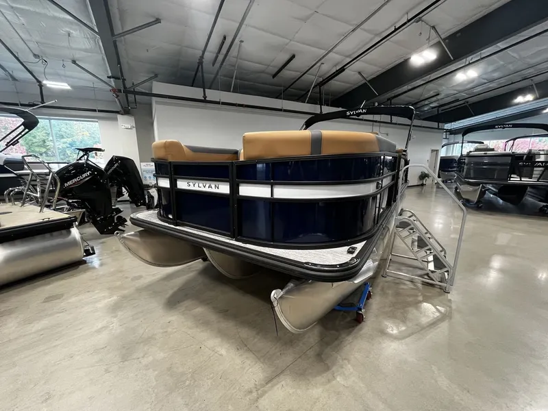 Slide: The Image of Sylvan X3 LZ DH 2027 in a showroom, featuring blue and silver details. - 3