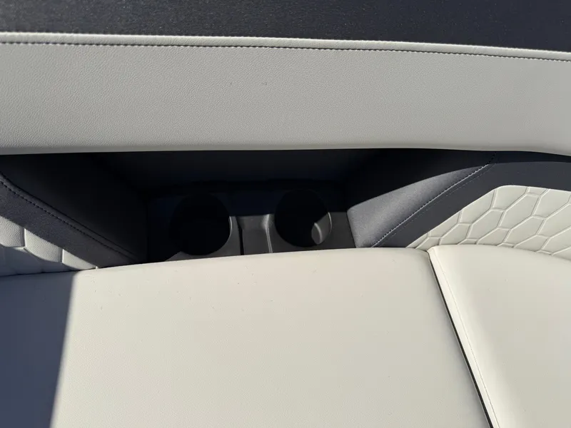 Slide: The Image of Close-up of two cup holders in a modern boat seat. - 26