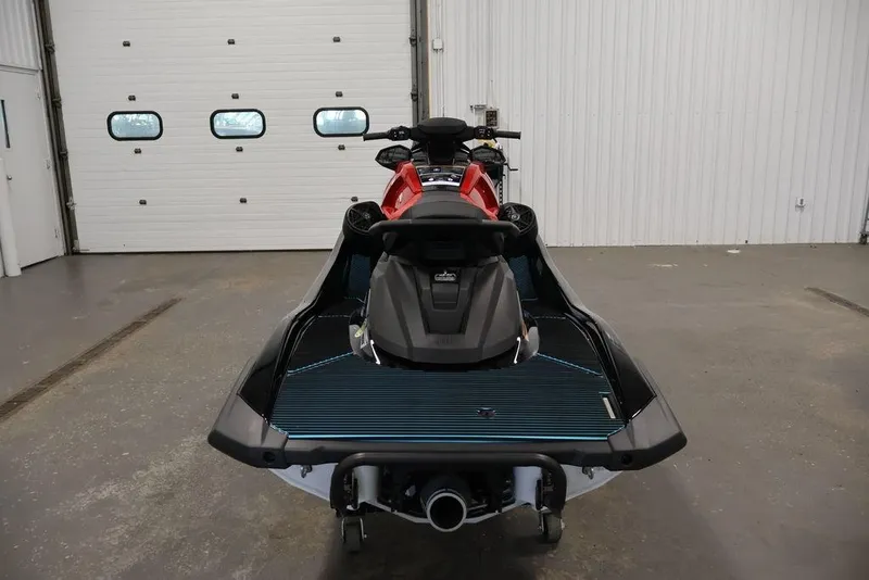 Slide: The Image of 2026 Yamaha WaveRunner VX Deluxe in a garage, rear view. - 7