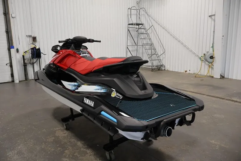 Slide: The Image of 2026 Yamaha WaveRunner VX Deluxe in a garage, showcasing sleek design and vibrant colors. - 21