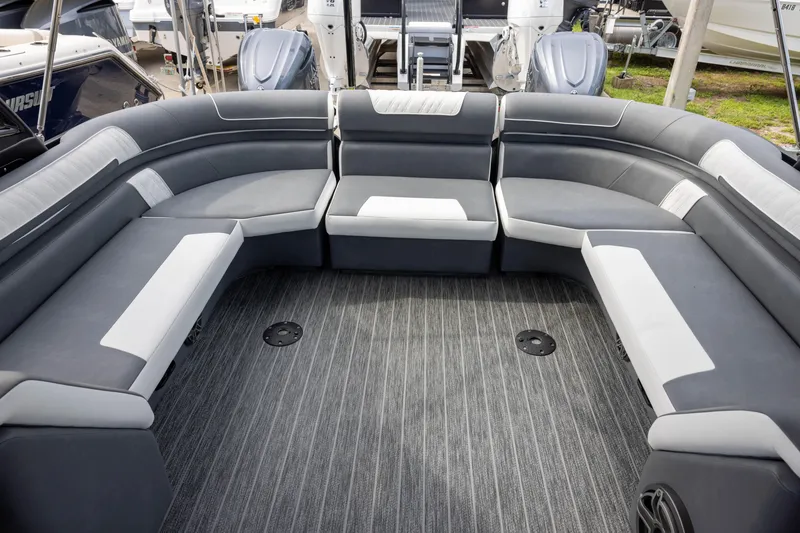 Slide: The Image of Luxurious seating area on the 2026 Premier 270 Intrigue GTS RF boat. - 15