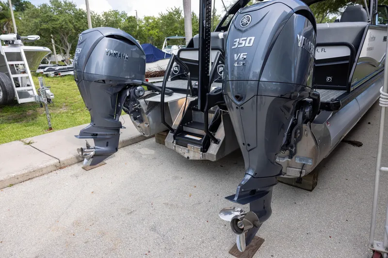 Slide: The Image of Premier 270 Intrigue GTS RF - CL boat with dual Yamaha 350 V6 engines, 2026 model. - 17