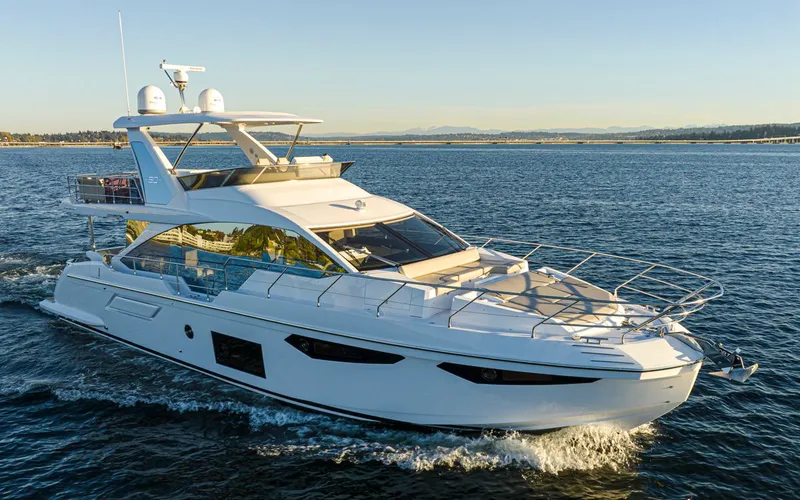 Slide: The Image of 2023 Azimut 60 Fly cruising on calm waters. - 3