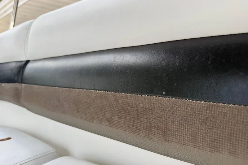 Slide: The Image of Close-up of 2012 Hurricane SunDeck Sport 188 OB boat seat upholstery. - 6