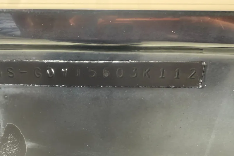 Slide: The Image of 2012 Hurricane SunDeck Sport 188 OB hull identification number plate. - 18