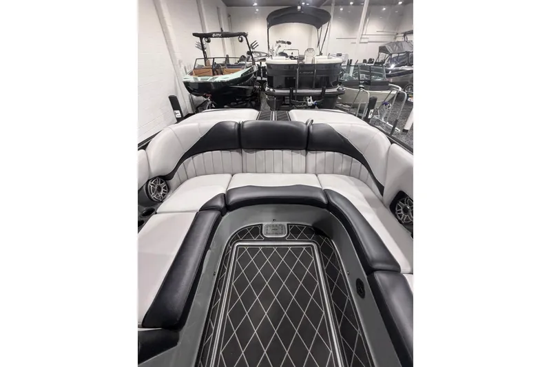 Slide: The Image of 2024 MB B52 23 Classic boat interior with luxurious seating and modern design. - 38