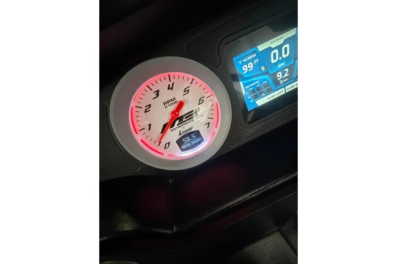 Slide: The Image of Dashboard of 2024 MB B52 23 Classic showing RPM and digital display. - 31