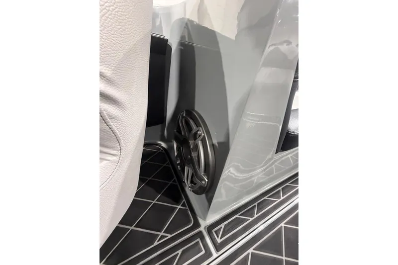 Slide: The Image of 2024 MB B52 23 Classic interior speaker detail with sleek design and modern flooring. - 34