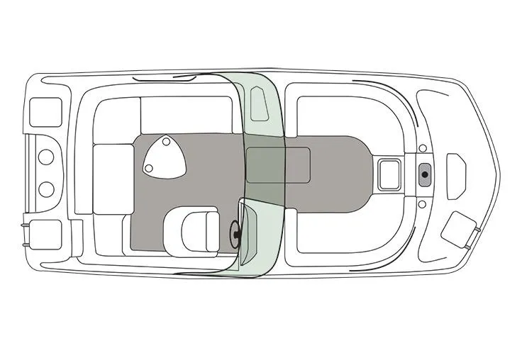 Slide: The Image of Manufacturer Provided Image: Top view layout of 2017 Hurricane SunDeck 187 OB boat. - 30
