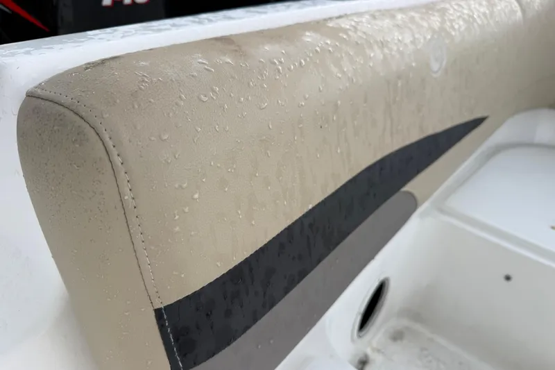Slide: The Image of Wet seat detail on 2017 Hurricane SunDeck 187 OB boat, showcasing upholstery texture. - 12