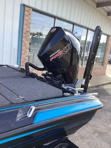 Slide: The Image of The image shows a 2026 Bass Cat Lynx STS with a Mercury Pro XS engine. - 3