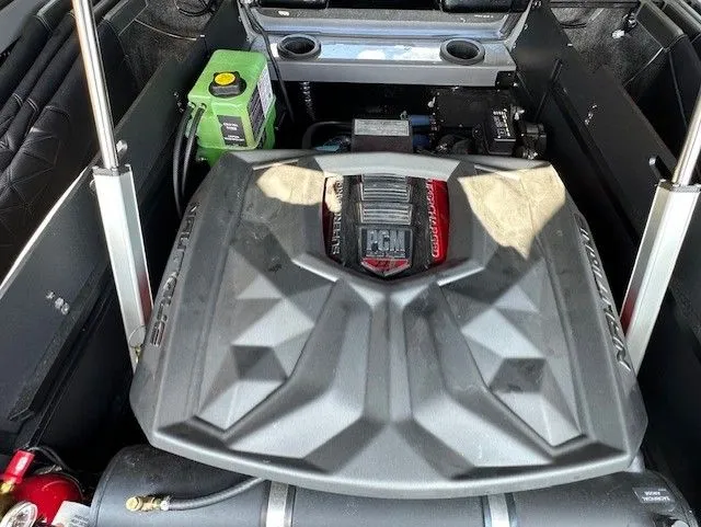 Slide: The Image of Engine compartment of a 2025 Nautique Super Air Nautique G25 Paragon with a PCM engine. - 36