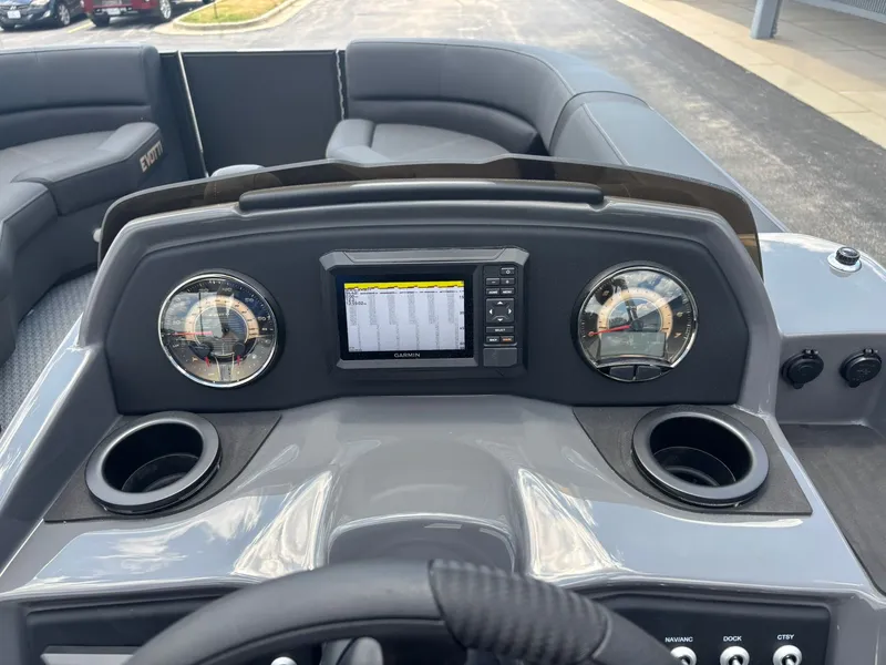 Slide: The Image of The image shows the dashboard of a 2027 Evotti 521 QL with modern instruments and a screen. - 22