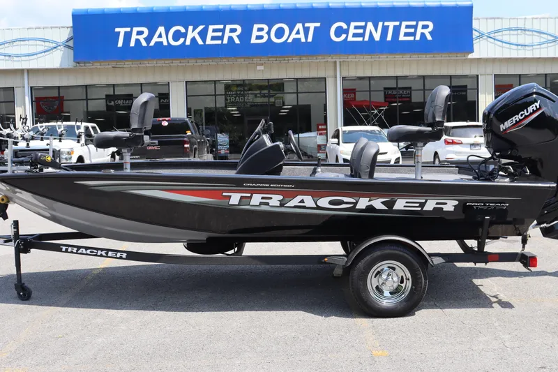 Slide: The Image of 2026 Tracker Pro Team 175 Crappie Edition boat at Tracker Boat Center. - 11