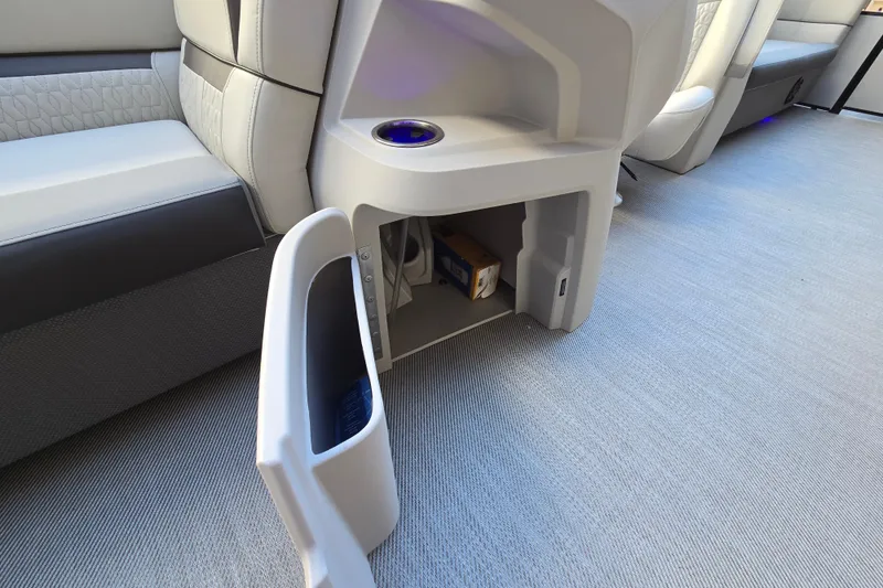 Slide: The Image of Interior storage compartment of 2024 Godfrey Sweetwater 2486 SB pontoon boat. - 33