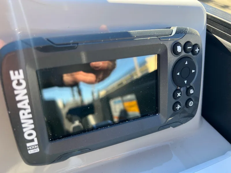 Slide: The Image of Close-up of a Lowrance screen on a boat. - 20
