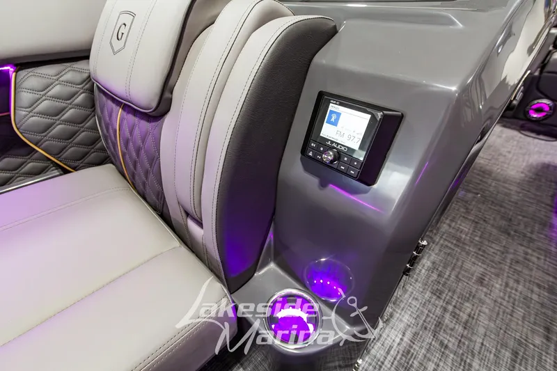 Slide: The Image of Luxurious interior of 2026 Godfrey Sanpan 2700 MTF with premium seating and audio system. - 21