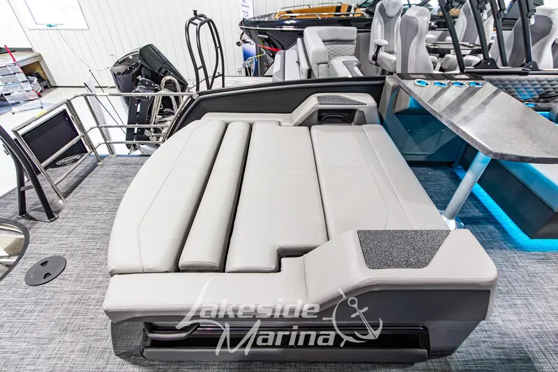 Slide: The Image of Luxurious seating area on 2026 Godfrey Sanpan 2700 MTF pontoon boat at Lakeside Marina. - 51