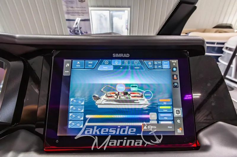 Slide: The Image of Simrad touchscreen display on 2026 Godfrey Sanpan 2700 MTF boat at Lakeside Marina. - 40