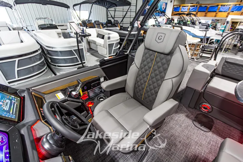 Slide: The Image of Luxurious interior of 2026 Godfrey Sanpan 2700 MTF pontoon boat at Lakeside Marina. - 33
