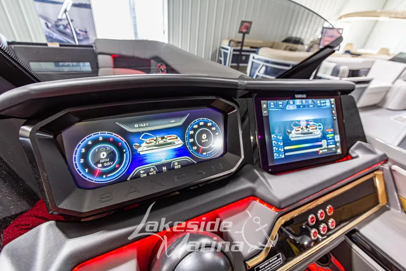 Slide: The Image of Dashboard of 2026 Godfrey Sanpan 2700 MTF with digital displays and controls. - 37