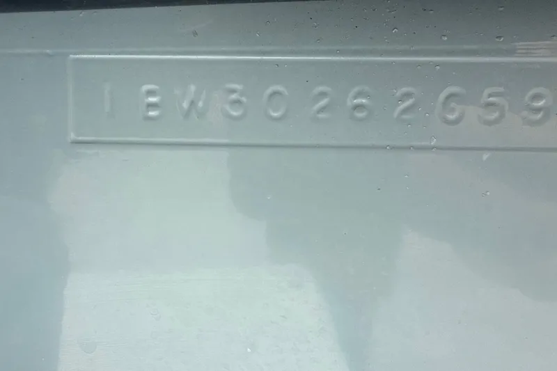 Slide: The Image of Hull identification number on a 1995 Intrepid 323 Open boat. - 78