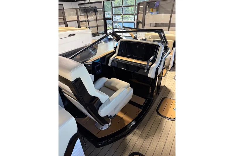 Slide: The Image of 2026 Balise Halo 26C Twin boat interior with sleek seating and modern design. - 7